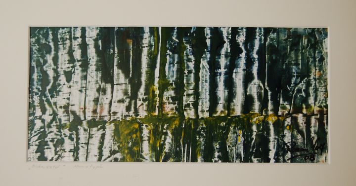 666 Birken_Wald Monotypie 2008  40x60 p180 Glanzp